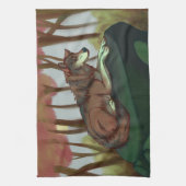 Europäischer Wolf Geschirrtuch (Vertikal)