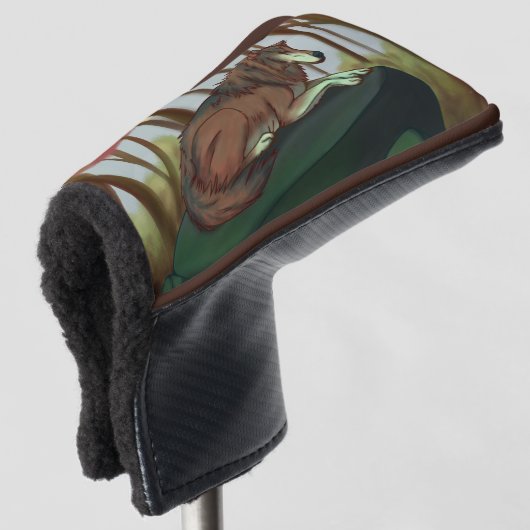 Europäischer Wolf Golf Headcover (3/4 Vorderseite)