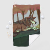Europäischer Wolf Golfhandtuch (Insitu)