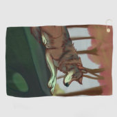 Europäischer Wolf Golfhandtuch (Horizontal)