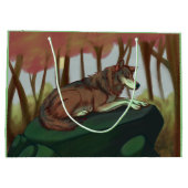 Europäischer Wolf Große Geschenktüte (Rückseite)