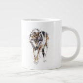 Europäischer Wolf Jumbo-Tasse (Rechts)