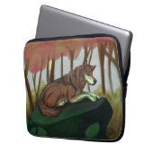 Europäischer Wolf Laptopschutzhülle (Vorderseite Links)