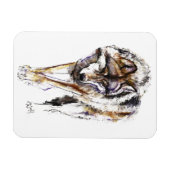 Europäischer Wolf Magnet (Horizontal)