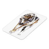 Europäischer Wolf Magnet (Linke Seite)