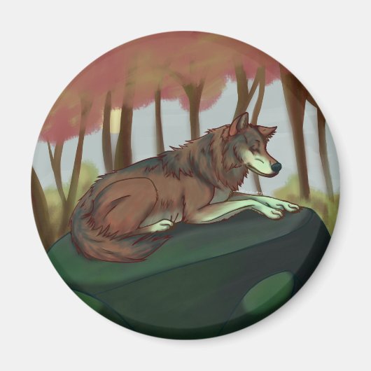 Europäischer Wolf Magnet (Vorne)