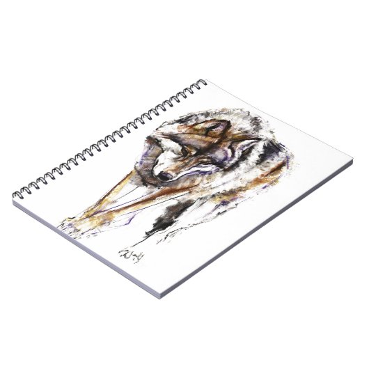 Europäischer Wolf Notizblock (Linke Seite)