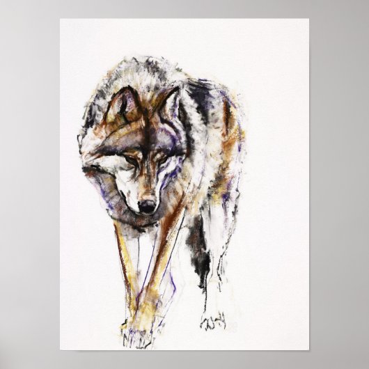 Europäischer Wolf Poster (Vorne)