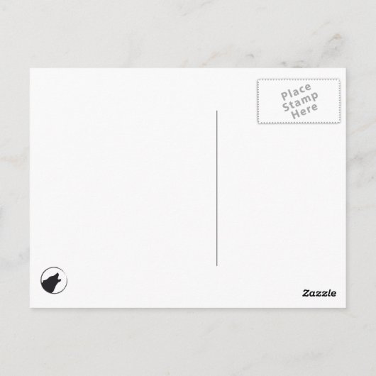 Europäischer Wolf Postkarte (Rückseite)