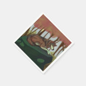 Europäischer Wolf Serviette (Ecke)