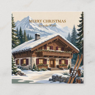 Europäisches alpenländisches Weihnachten - Schneei Begleitkarte