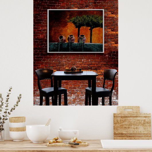 Europäisches Bistro Poster (Küche)