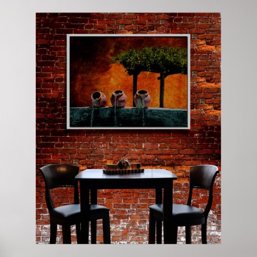 Europäisches Bistro Poster (Vorne)