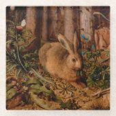 Europäisches Jahr der Malerkaninchen 2023 Unterset Glasuntersetzer (Vorderseite)