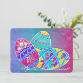 Europäisches Ostervolkstümliches 12x18 EGG DECORAT Einladung (Stehend Vorderseite)