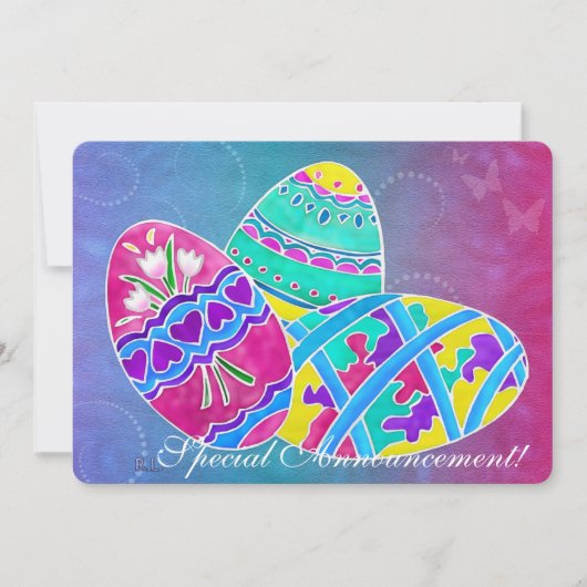 Europäisches Ostervolkstümliches 12x18 EGG DECORAT Einladung (Vorderseite)