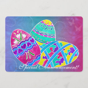 Europäisches Ostervolkstümliches 12x18 EGG DECORAT Einladung