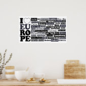 Europäisches Reiseplakat Poster (Küche)