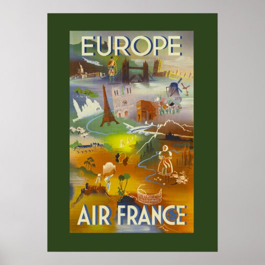 Europäisches Reiseplakat Poster (Vorne)