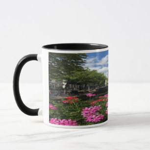 Europäisches Stadtbild Blumen Gärten Straße Tasse