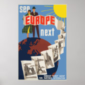 Europäisches Vintage Travel Poster (Vorne)