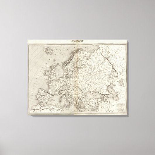 Europakarte Leinwanddruck (Vorderseite)