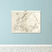 Europakarte Leinwanddruck (Insitu (Holzboden))