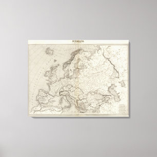 Europakarte Leinwanddruck