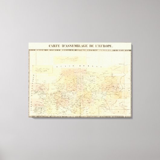 Europakarte Leinwanddruck (Vorderseite)