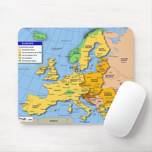 Europakarte Mousepad (Mit Mouse)