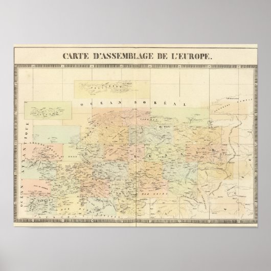 Europakarte Poster (Vorne)