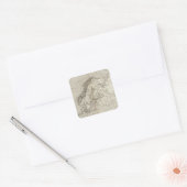Europakarte Quadratischer Aufkleber (Umschlag)