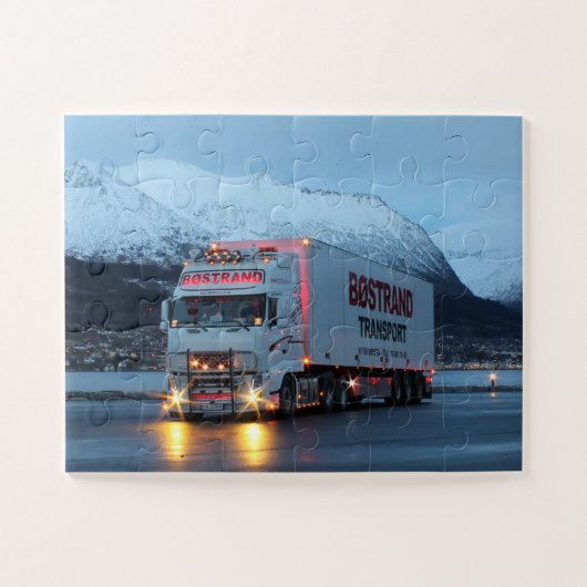 Europakarte über den Big Rig 18 Wheeler Mountain R Puzzle (Horizontal)