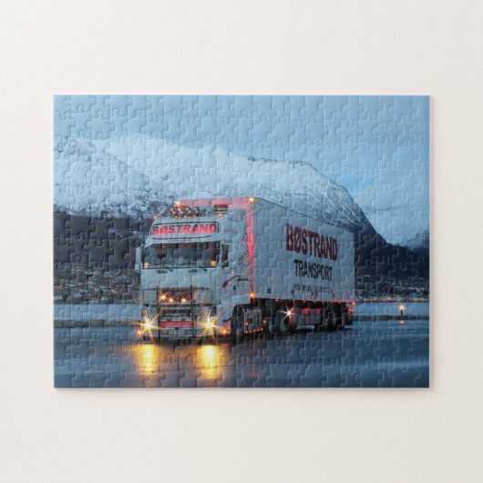 Europakarte über den Big Rig 18 Wheeler Mountain R Puzzle (Horizontal)