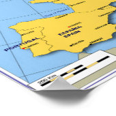 Europakartenposter Poster (Ecke)