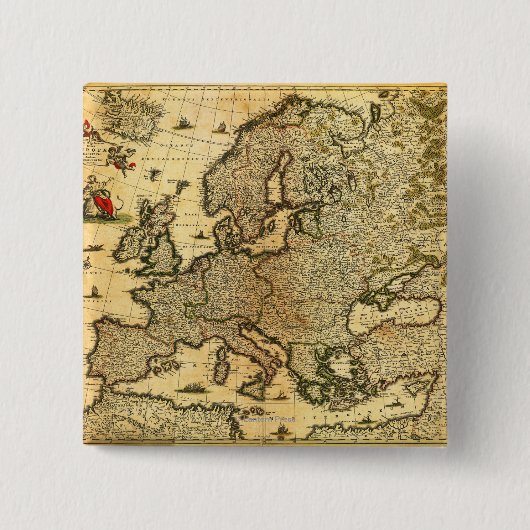 EuropaPanoramakarte Europa Button (Vorderseite)