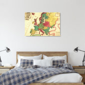 EuropaPanoramakarteEuropa Leinwanddruck (Insitu (Schlafzimmer))