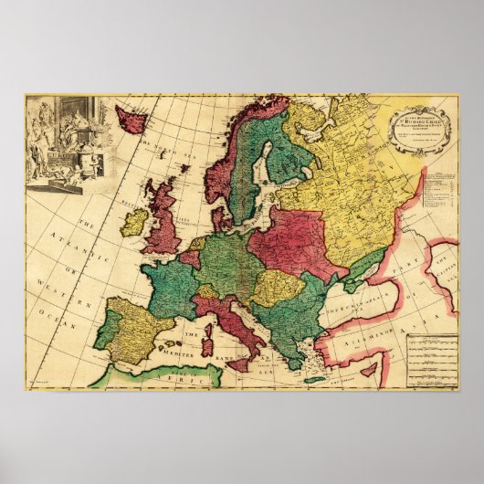 EuropaPanoramakarteEuropa Poster (Vorne)