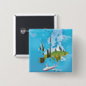Europaparte - Reiseplakat Button (Vorne & Hinten)