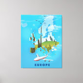 Europaparte - Reiseplakat Leinwanddruck (Vorderseite)