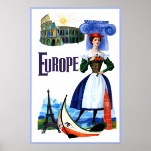 Europareiseplakat Poster