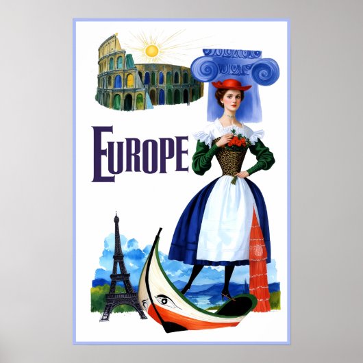Europareiseplakat Poster (Vorne)