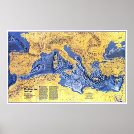 " Europe: 1982/present - Mediterranean Seafloor Poster (Vorne)