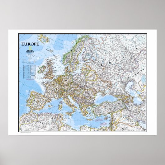 " Europe: 2006 - Political classic MAP ... Poster (Vorne)