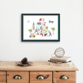 "Europe Activities Map" Poster