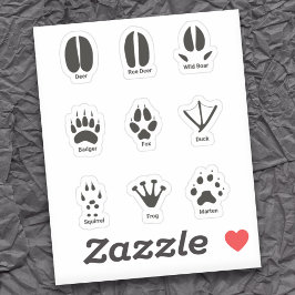Europe Animal Tracks Set Stickers Aufkleber