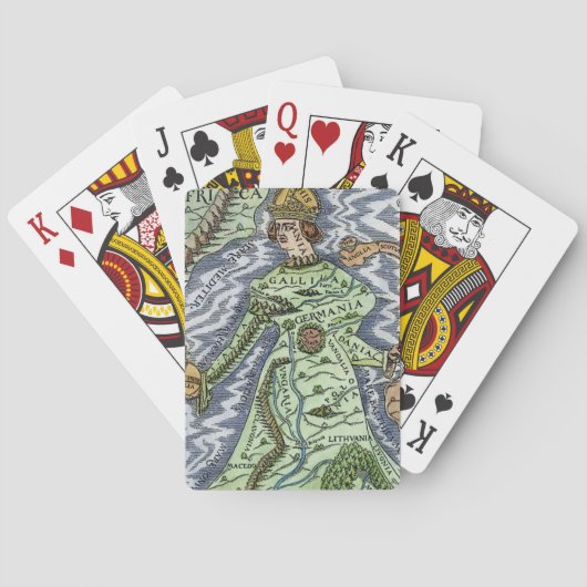 EUROPE AS A QUEEN, 1588 SPIELKARTEN (Rückseite)