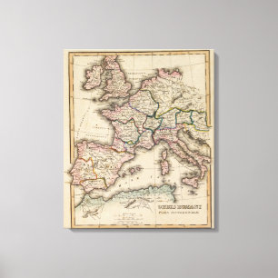 Europe Atlas Map Leinwanddruck