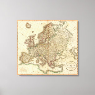 Europe Atlas Map Leinwanddruck