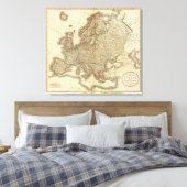 Europe Atlas Map Leinwanddruck (Insitu (Schlafzimmer))